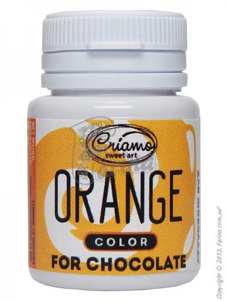 Краситель пищевой для шоколада Criamo Оранжевый/Orange 18г< фото цена